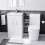 NES Home Nes Home 500mm Basin Vanity & Rimless Close Coupled Modern Toilet White 5