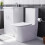 NES Home Nes Home 500mm Basin Vanity & Rimless Close Coupled Modern Toilet White 6