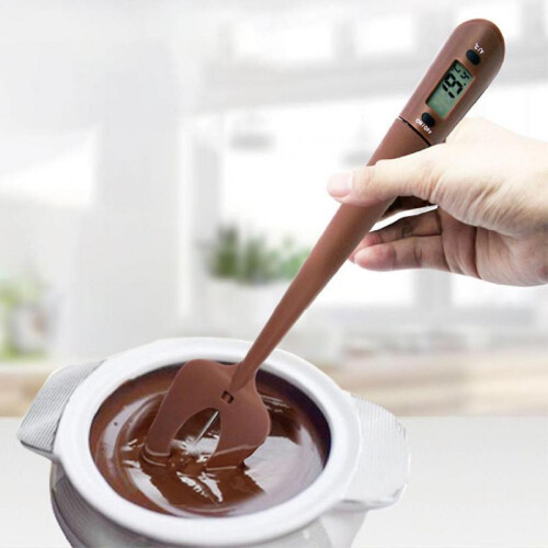New Food Grade Silicone/ Spatula Digital Thermometer Scraper for Cooking 1