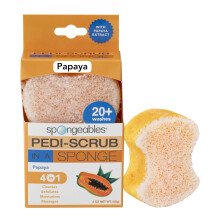Spongables Pedi Scrub Fupeeling 20+ Waschschwamm Papaya 1 Stck