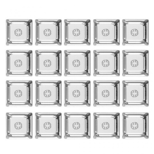 20Pcs Transparent PC Keycaps Mechanical keyboard Keycaps Blank Backlit Keycaps for Cherry Switch Mechanical Keyboard