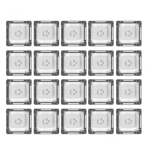 20Pcs Transparent PC Keycaps Mechanical keyboard Keycaps Blank Backlit Keycaps for Cherry Switch Mechanical Keyboard 2