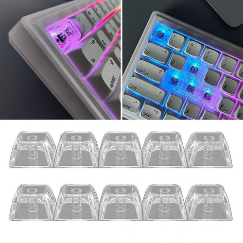 20Pcs Transparent PC Keycaps Mechanical keyboard Keycaps Blank Backlit Keycaps for Cherry Switch Mechanical Keyboard 1