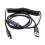 Type A to C USB Cable Coiled Spring Data Line for Mechanical Keyboard Durable Data Line 3