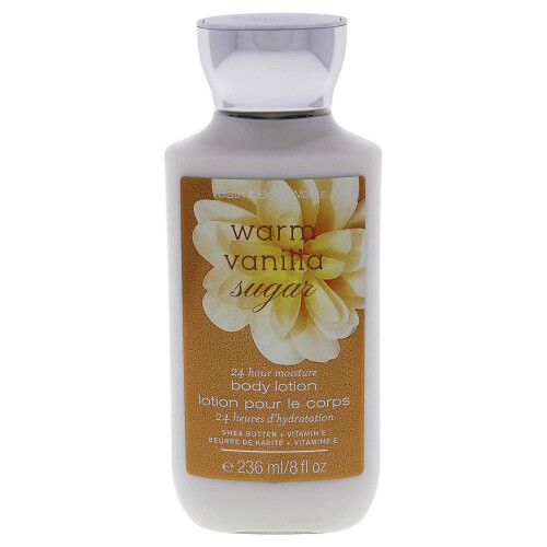 Bath & Body Works Bath & Body Works Loo corporal de karit e vitamina E, acar quente de baunilha 8 onas