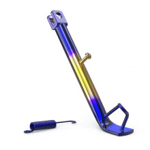 (25CM, Golden blue) ATV Motorbike Universal Adjustable Kickstand Side Stand Holder Parking Rack Support Foot Scooter E-Bike Sidestand Holder