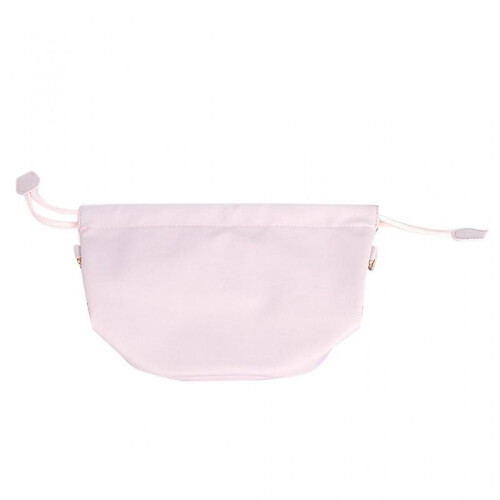 (Pink) PU Leather Camera Bag with Adjustable Strap, Large Capacity Drawstring Storage Pouch Portable Organizers Case Container 1