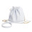 (White) PU Leather Camera Bag with Adjustable Strap, Large Capacity Drawstring Storage Pouch Portable Organizers Case Container 1