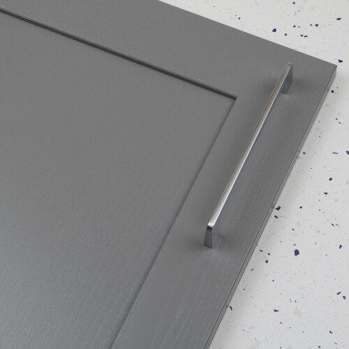 160mm Satin Chrome Cabinet Handle Silver Square Bar Pull 1