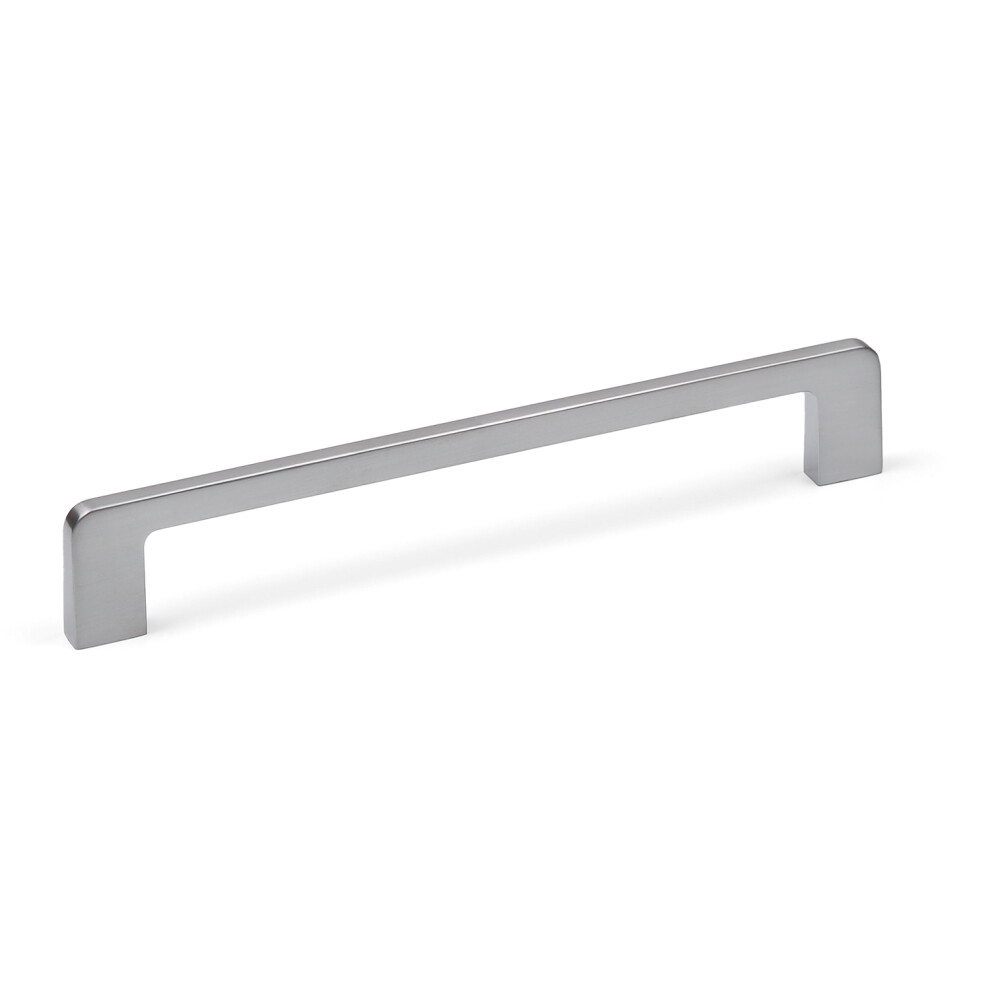 160Mm Satin Chrome Cabinet Handle Silver Square Bar Pull 5056767303064