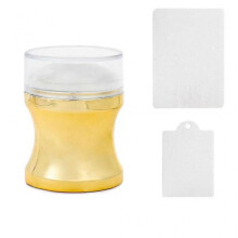 (C)Round Jelly Transfer Painting Stamper With Scraper French Nail Art Tools Manicure Funnel Shape Images Plate Stamper