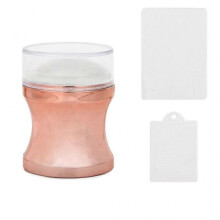 (A)Round Jelly Transfer Painting Stamper With Scraper French Nail Art Tools Manicure Funnel Shape Images Plate Stamper