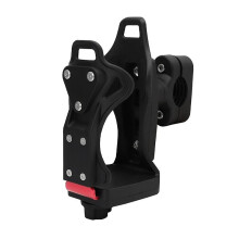 (Red) Durable Water Bottle Drinking Cup Holder Basket Bracket for Wheelchair Tractor