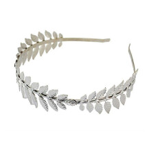 (Gold-color, One size) European Greek Goddess Headband Metallic Gold Silver Leaves Branch Crown Hair Band Wedding Bridal Tiara Shimmer Hair Accessories