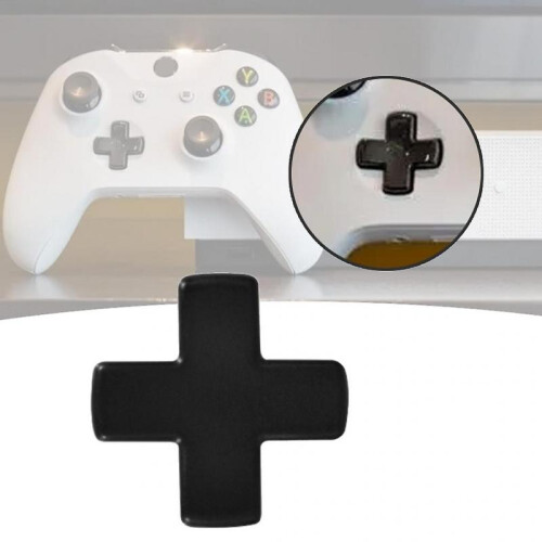 (Silver) Metal Button Replacement ABS Button Round Cross Key for Gaming Controller 1