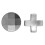 (Silver) Metal Button Replacement ABS Button Round Cross Key for Gaming Controller 4