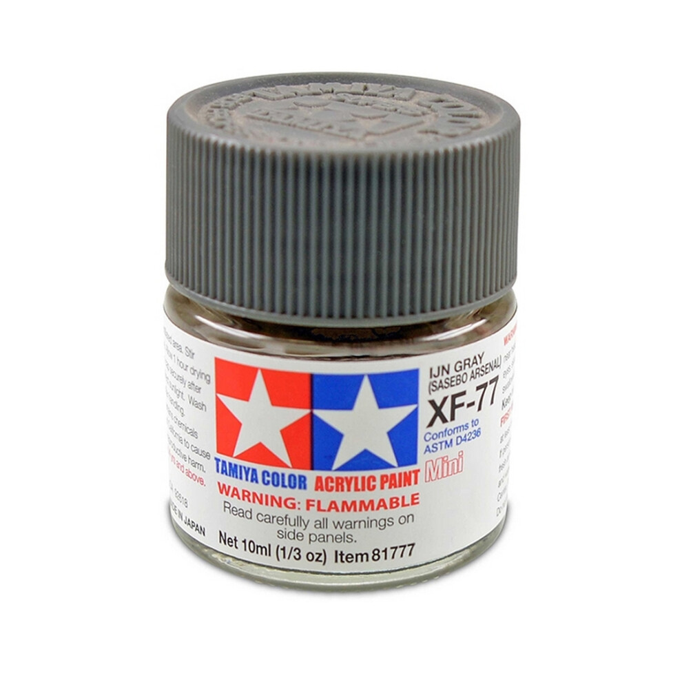 Tamiya Mini XF-77 IJN Grey Sasebo Acrylic Paint 10ml