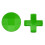 (Green) Metal Button Replacement ABS Button Round Cross Key for Gaming Controller 1
