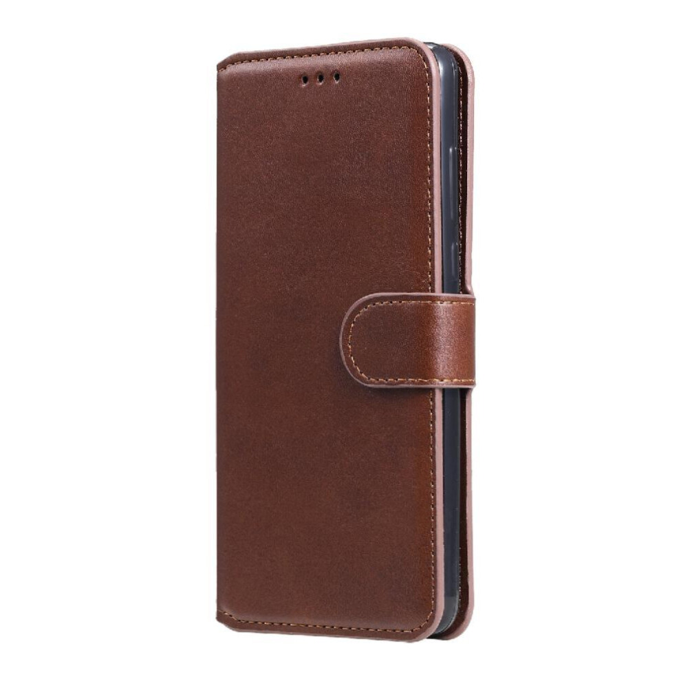 (Brown) Flip Case For Oppo A74 5G Flip Cover Card Slots Magnetic Closure Precise Cutouts Brown 764563660452