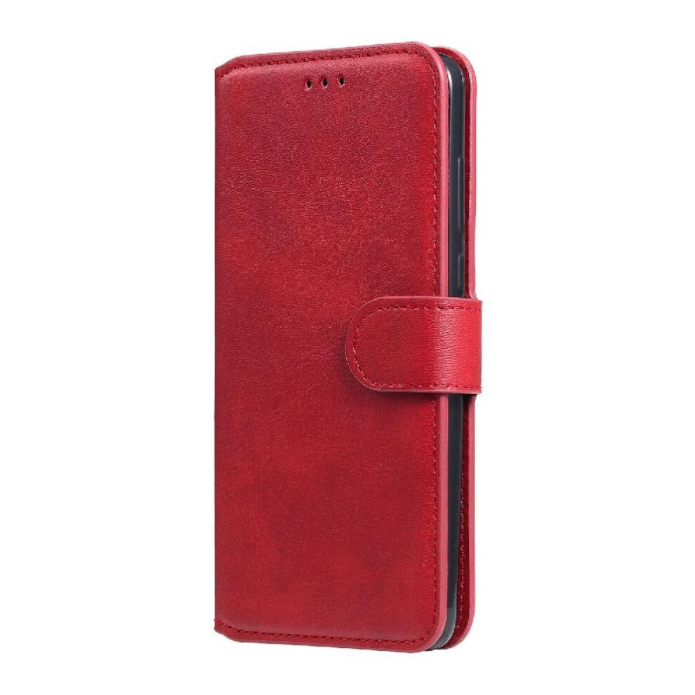 (Red) Flip Case For Oppo A74 5G Flip Cover Card Slots Magnetic Closure Precise Cutouts Red 764563660476