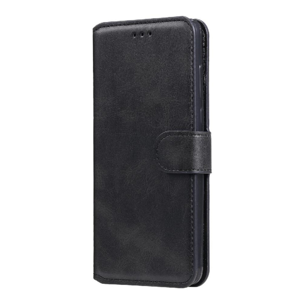 (Black) Flip Case For Oppo A74 5G Flip Cover Card Slots Magnetic Closure Precise Cutouts Black 764563660469