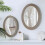 Rattan Hanging Wall Mirror Innovative Art Decor Oval Dressing Makeup Mirrors 3