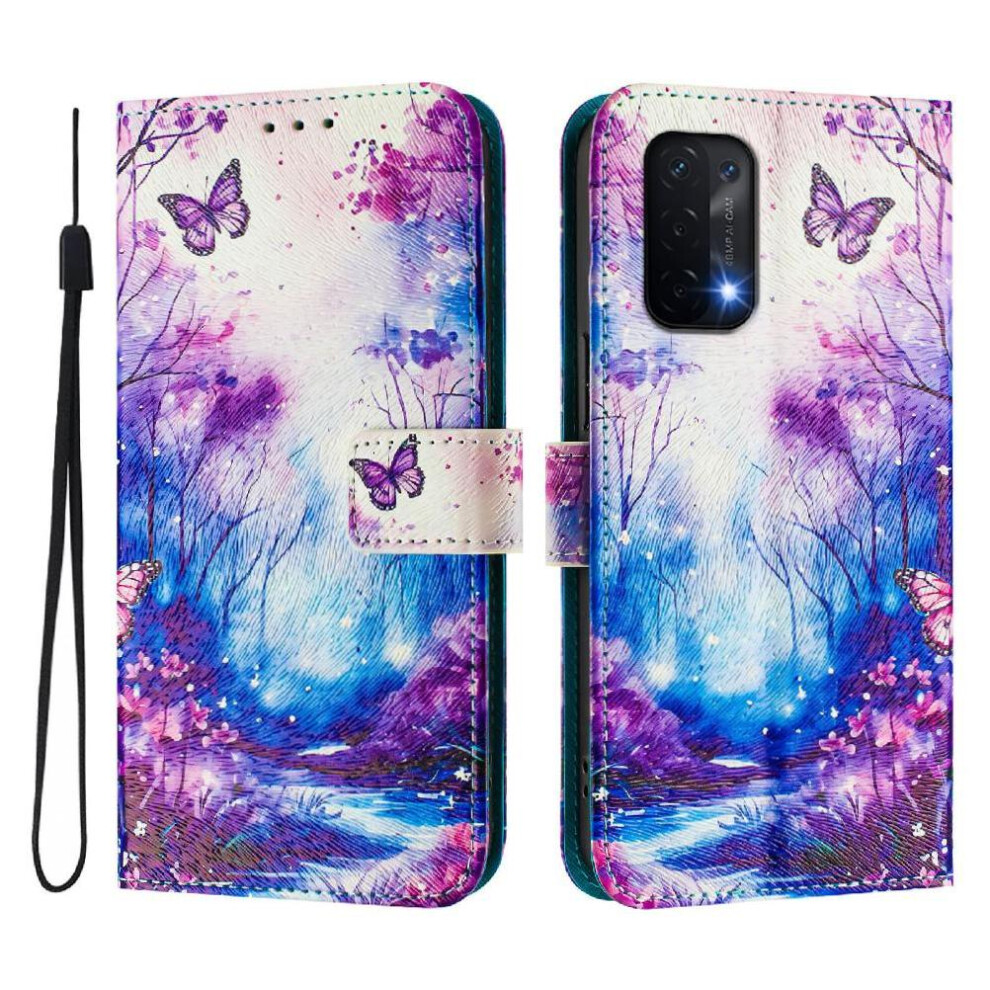 (C3 ) Case For Oppo A74 5G With Credit Slot Pattern Flip Cover Pu Leather Wallet 764563660858