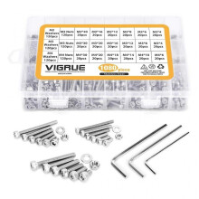 Metric M2M3M4, 304 Stainless Steel Cylindrical Heads Socket Cap Bolts Kits