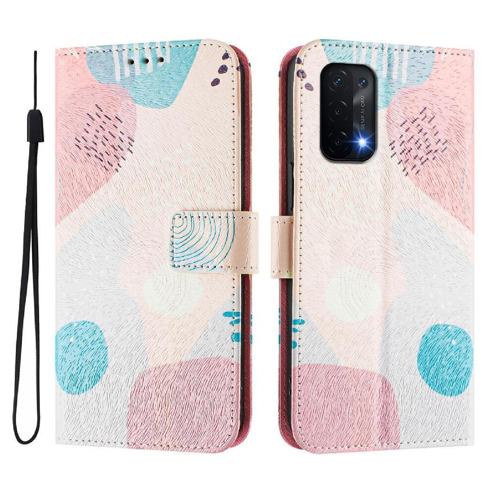 (C5 ) Case For Oppo A74 5G Card Holder With Credit Slot Wallet Cover Flip Pu Leather Pattern 764563661046