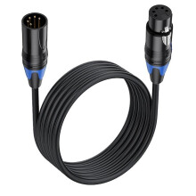 (1000cm) 5Pin DMX512 XLR Male to Female Cable Microphone Connection Wire Extension Line