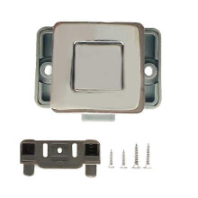 (Chromium) Durable Metal Push Lock Convenient Press Lock for Travel Trailers & Campers