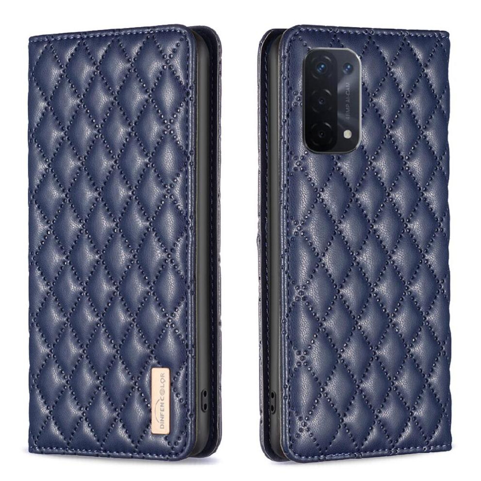 (Blue) Flip Case For Oppo A74 5G Shockproof Wallet Card Slots Holder Magnetic Closure Full Protection Blue 764563661497