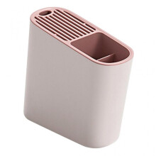 (Pink) Utensil Holder Large Capacity Kitchen Flatware Rack Home Kitchenware Organizer