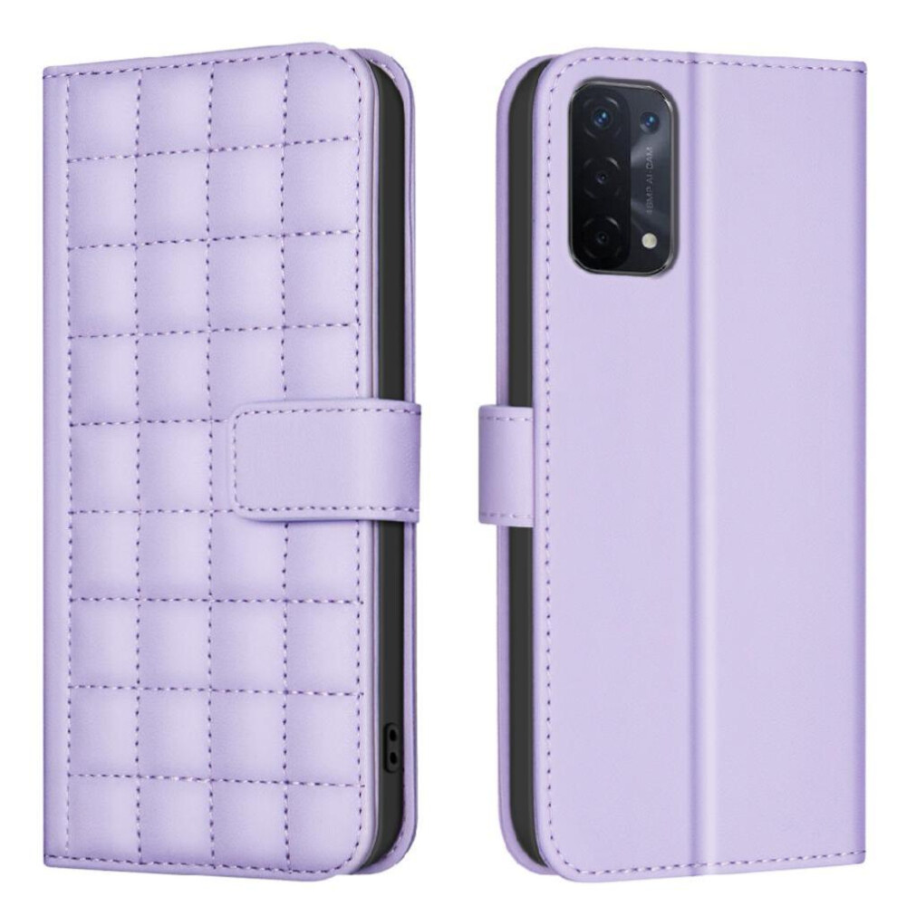 (Purple) Flip Case For Oppo A74 5G Pu Leather Business Simple Style Card Slots Holder Wallet Protective Purple 764563661763