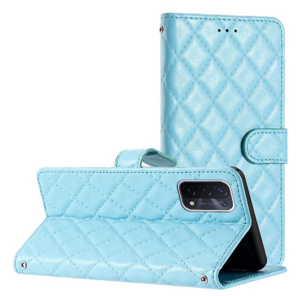 (Blue) Flip Case For Oppo A74 5G Tpu Shockproof Magnetic Folio Pu Leather Wallet Kickstand Card Slots Holder Blue 764563662173