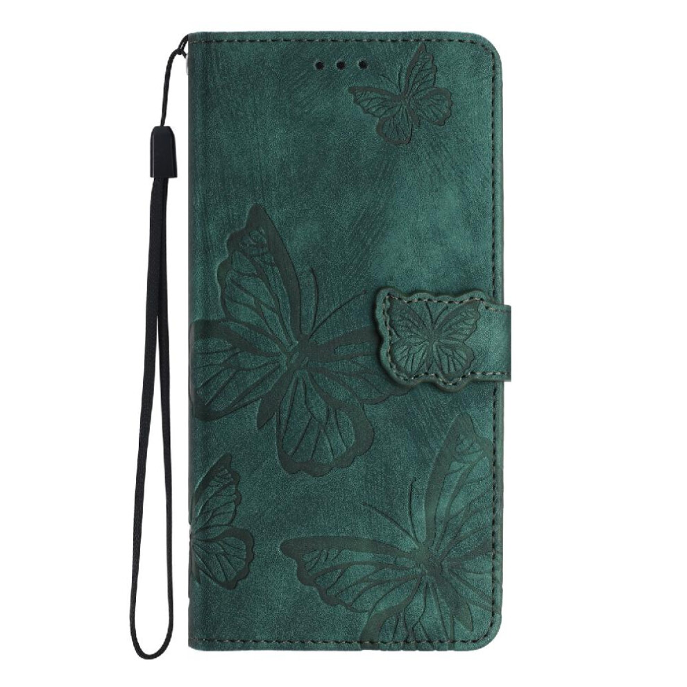 (Green) Flip Case For Oppo A74 5G Magnetic Closure Wallet Butterfly Card Slots Holder Pu Leather Green 764563662265