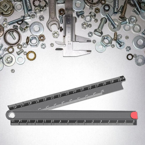 Metal Foldable Ruler 0-300mm Folding Simple Design Stationery Measurement Tool 1