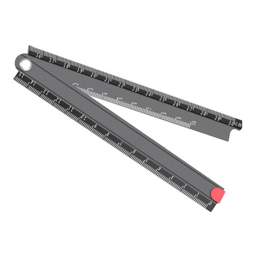 Metal Foldable Ruler 0-300mm Folding Simple Design Stationery Measurement Tool 2