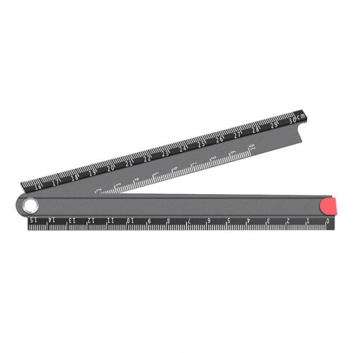 Metal Foldable Ruler 0-300mm Folding Simple Design Stationery Measurement Tool