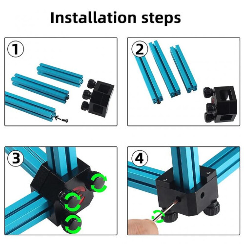 Right Angle Ruler 3D Printer 15 Profile/20 Profile Installation Helper Tool Set for VORON V0 2.4 for Trident2020 Machine 1