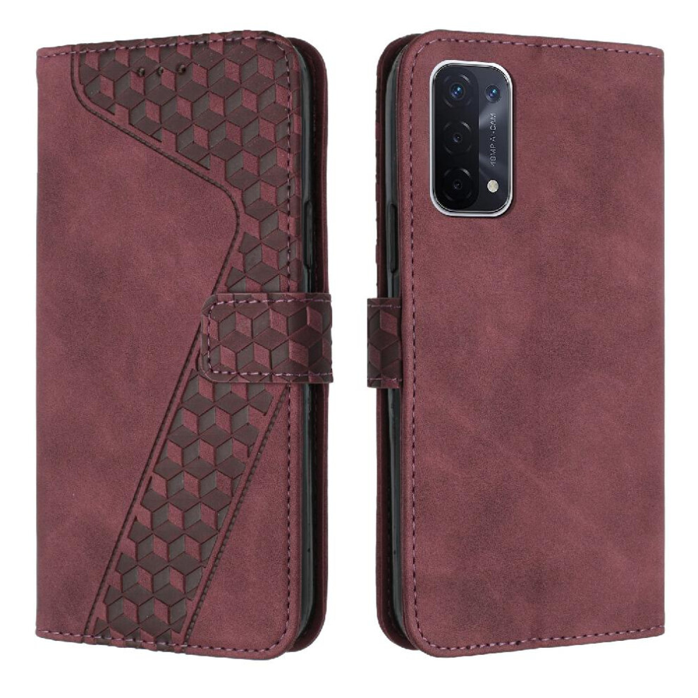 (Brown) Phone Case For Oppo A74 5G Magnetic Kickstand Wallet Flip Folio Card Slots Cover Brown 764563662708
