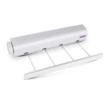 (4) Wall Mounted 4/5 Clothes Line Retractable Laundry Hanger Indoor Outdoor Clothes Drying Rack Clothesline