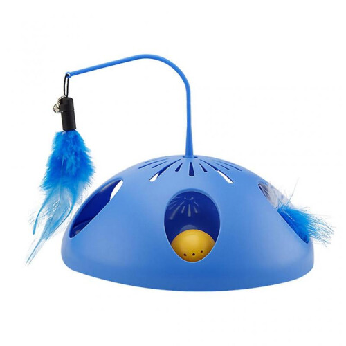 Interactive for Cat Toys Hands Free Electric with Non-Toxic Feather