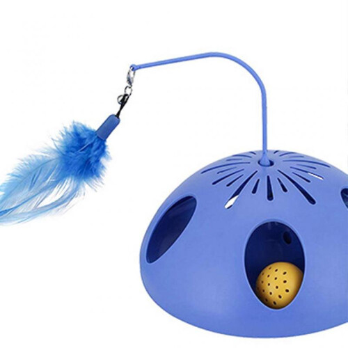 Interactive for Cat Toys Hands Free Electric with Non-Toxic Feather 2