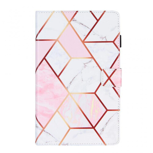 (Pink White) Tablet Protective for Case For Amazon All-New Fire HD8 2018/17 PU Leather Auto S