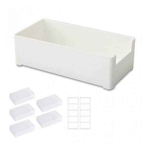 Plastic Desk Compartment Storage Container Antidust Stationery Jewelry Organizer 2
