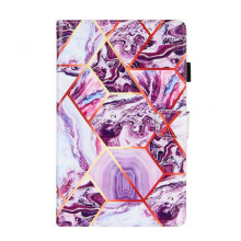 (Purple) Tablet Protective for Case For Amazon All-New Fire HD8 2018/17 PU Leather Auto S