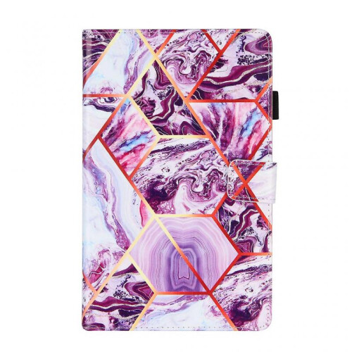 (Purple) Tablet Protective for Case For Amazon All-New Fire HD8 2018/17 PU Leather Auto S
