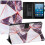 (Black White) Tablet Protective for Case For Amazon All-New Fire HD8 2018/17 PU Leather Auto S 2