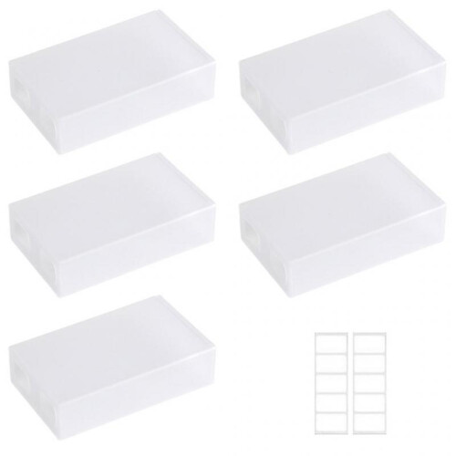 Plastic Desk Compartment Storage Container Antidust Stationery Jewelry Organizer